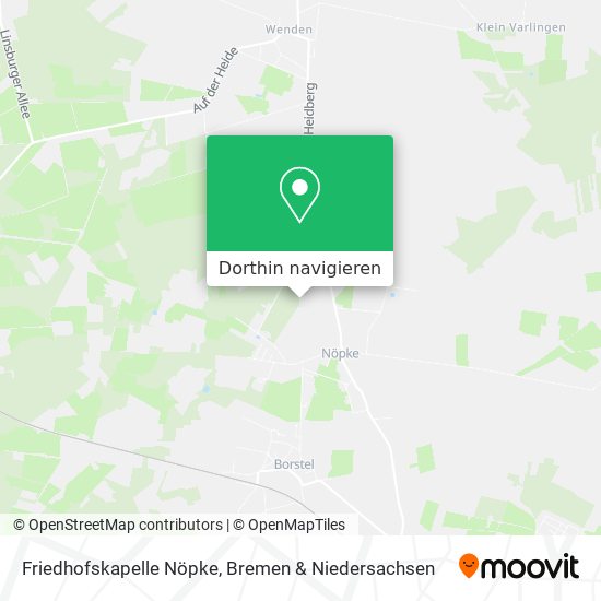 Friedhofskapelle Nöpke Karte