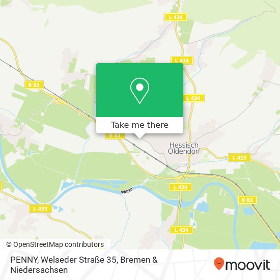 PENNY, Welseder Straße 35 Karte