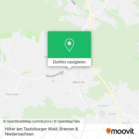 Hilter am Teutoburger Wald Karte