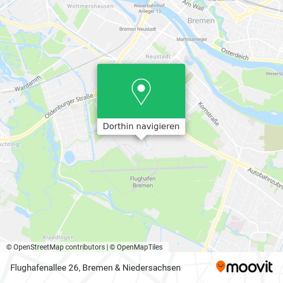 Flughafenallee 26 Karte