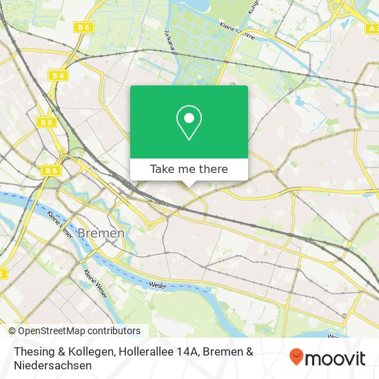 Thesing & Kollegen, Hollerallee 14A Karte