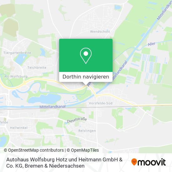 Autohaus Wolfsburg Hotz und Heitmann GmbH & Co. KG Karte