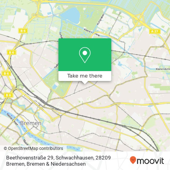 Beethovenstraße 29, Schwachhausen, 28209 Bremen Karte