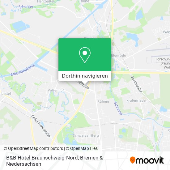 B&B Hotel Braunschweig-Nord Karte