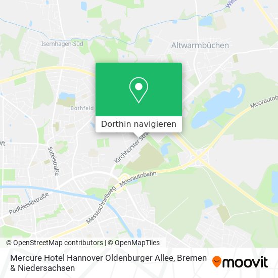 Mercure Hotel Hannover Oldenburger Allee Karte