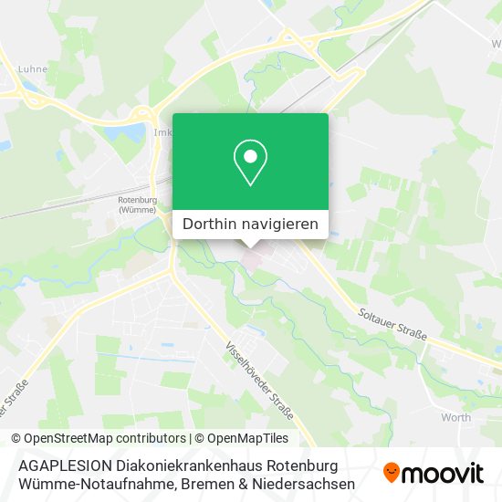 AGAPLESION Diakoniekrankenhaus Rotenburg Wümme-Notaufnahme Karte