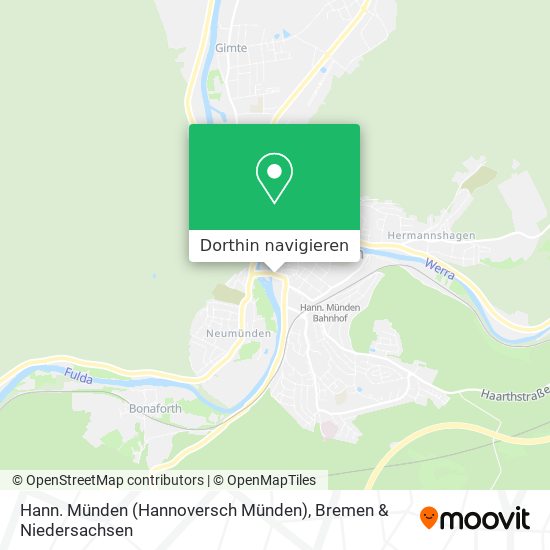 Hann. Münden (Hannoversch Münden) Karte