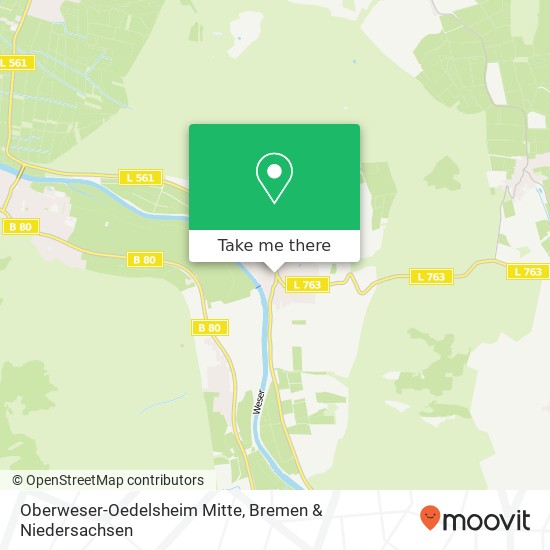 Oberweser-Oedelsheim Mitte Karte