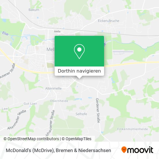 McDonald's (McDrive) Karte