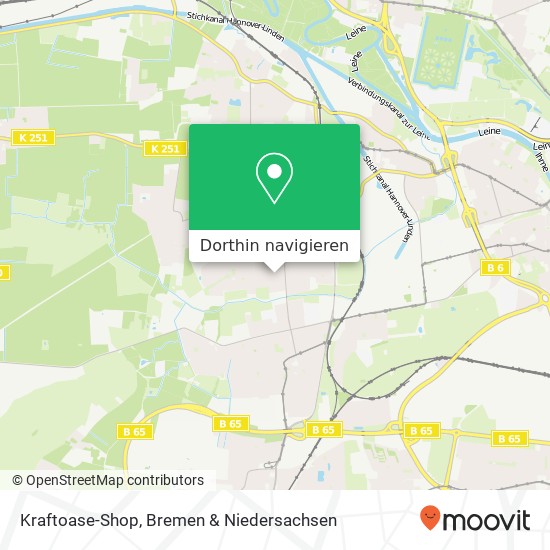 Kraftoase-Shop, Im Bruchkampe 8 Davenstedt, Hannover Karte