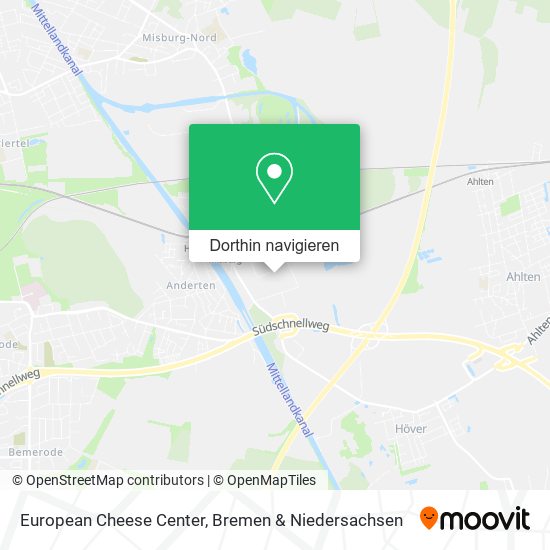 European Cheese Center Karte
