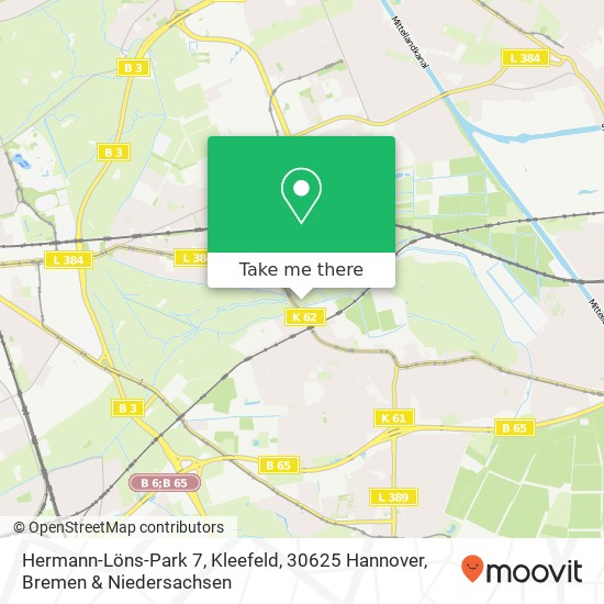 Hermann-Löns-Park 7, Kleefeld, 30625 Hannover Karte