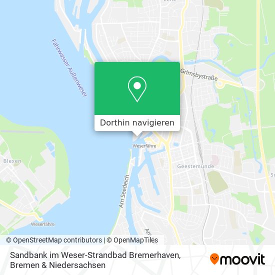 Sandbank im Weser-Strandbad Bremerhaven Karte