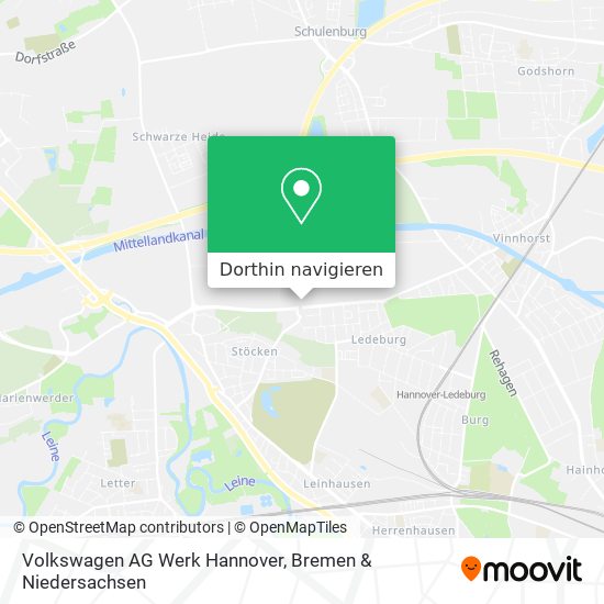 Volkswagen AG Werk Hannover Karte