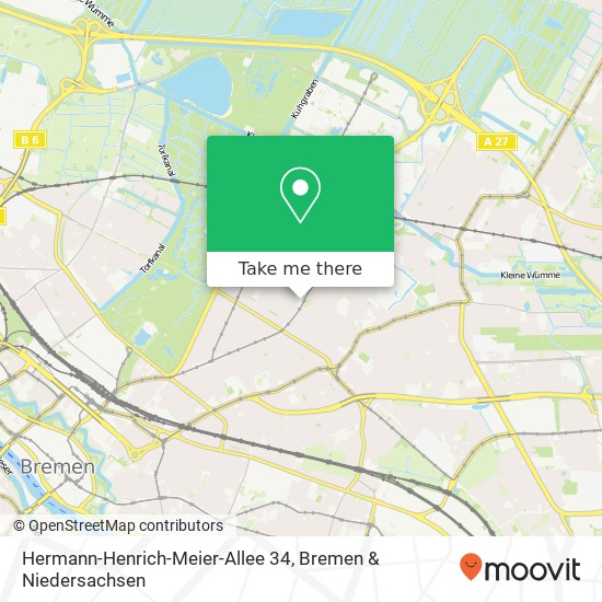 Hermann-Henrich-Meier-Allee 34, Hermann-Henrich-Meier-Allee 34, 28213 Bremen, Deutschland Karte