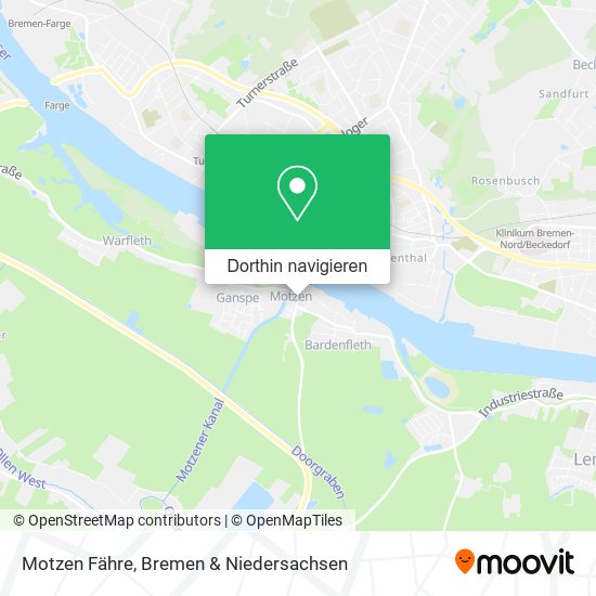 Motzen Fähre Karte