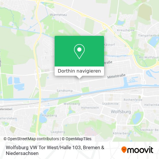 Wolfsburg VW Tor West / Halle 103 Karte