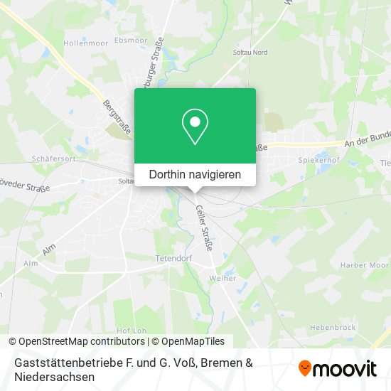 Gaststättenbetriebe F. und G. Voß Karte