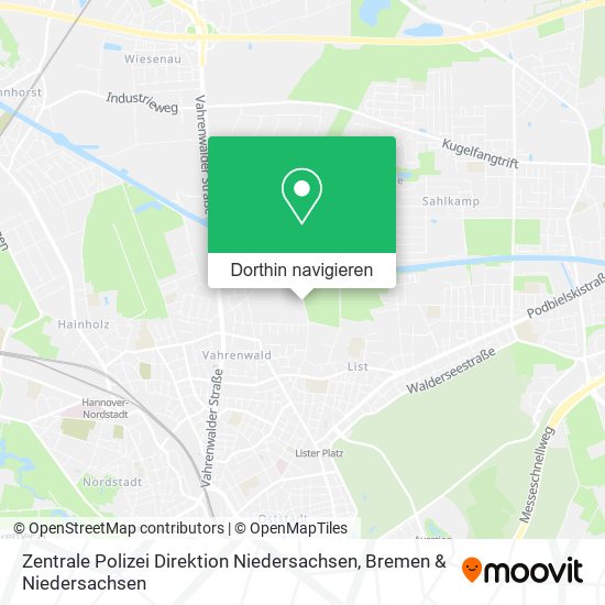 Zentrale Polizei Direktion Niedersachsen Karte