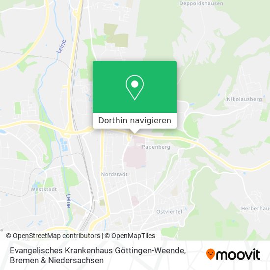 Evangelisches Krankenhaus Göttingen-Weende Karte