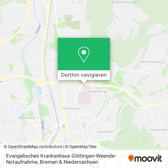Evangelisches Krankenhaus Göttingen-Weende-Notaufnahme Karte