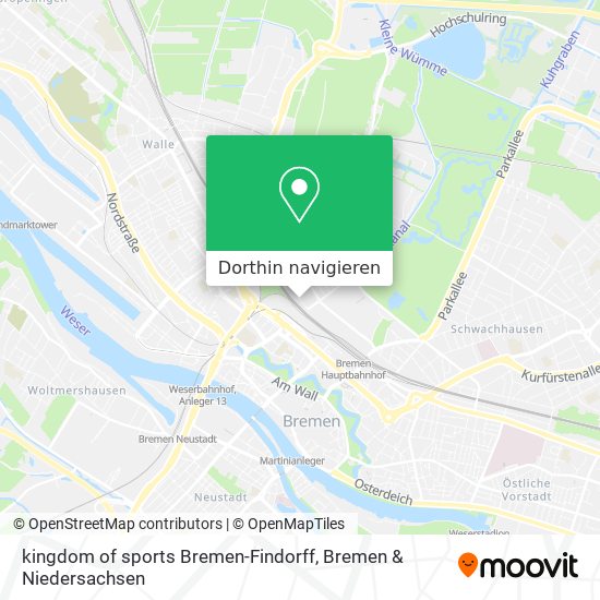 kingdom of sports Bremen-Findorff Karte