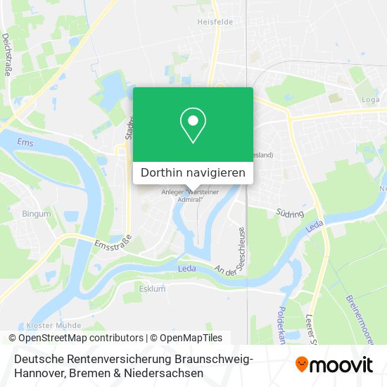 Deutsche Rentenversicherung Braunschweig-Hannover Karte
