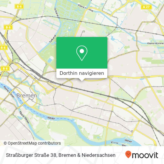 Straßburger Straße 38, Schwachhausen, 28211 Bremen Karte