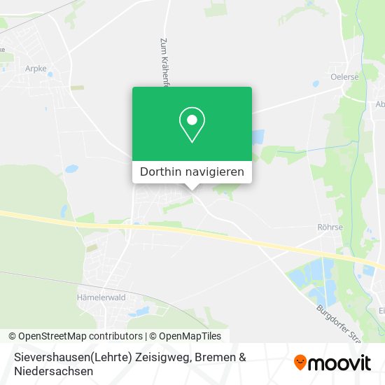 Sievershausen(Lehrte) Zeisigweg Karte