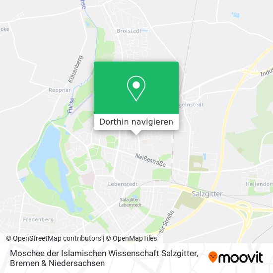 Moschee der Islamischen Wissenschaft Salzgitter Karte