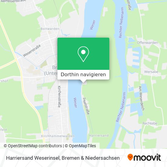 Harriersand Weserinsel Karte