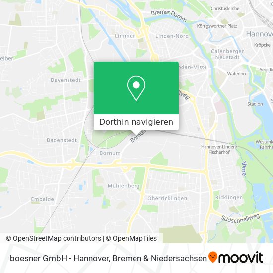 boesner GmbH - Hannover Karte