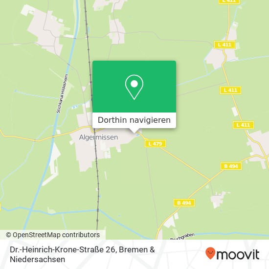 Dr.-Heinrich-Krone-Straße 26, 31191 Algermissen Karte