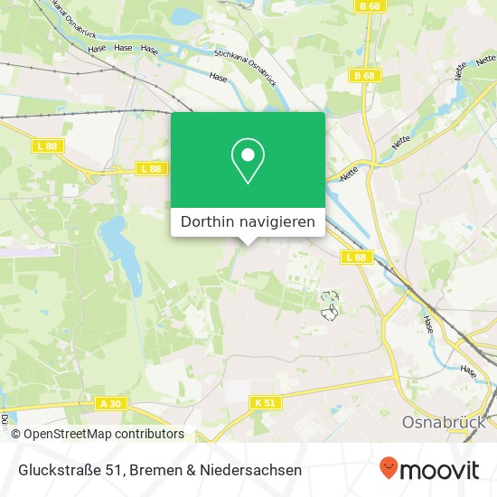 Gluckstraße 51 Karte