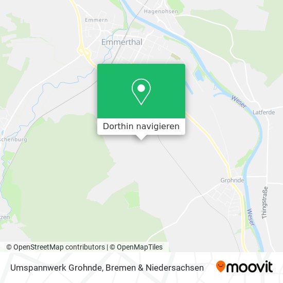 Umspannwerk Grohnde Karte
