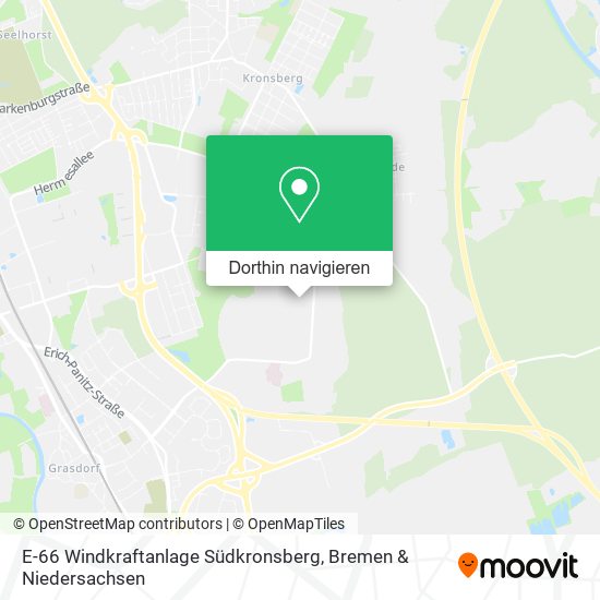 E-66 Windkraftanlage Südkronsberg Karte