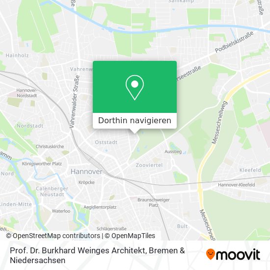 Prof. Dr. Burkhard Weinges Architekt Karte