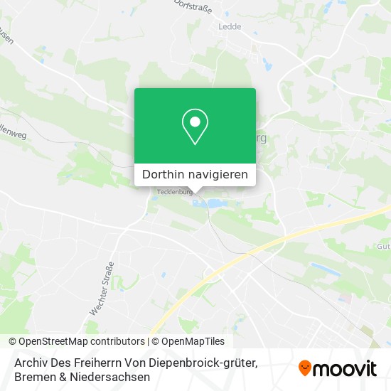 Archiv Des Freiherrn Von Diepenbroick-grüter Karte