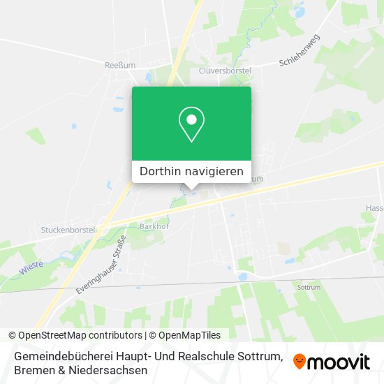 Gemeindebücherei Haupt- Und Realschule Sottrum Karte