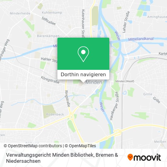 Verwaltungsgericht Minden Bibliothek Karte