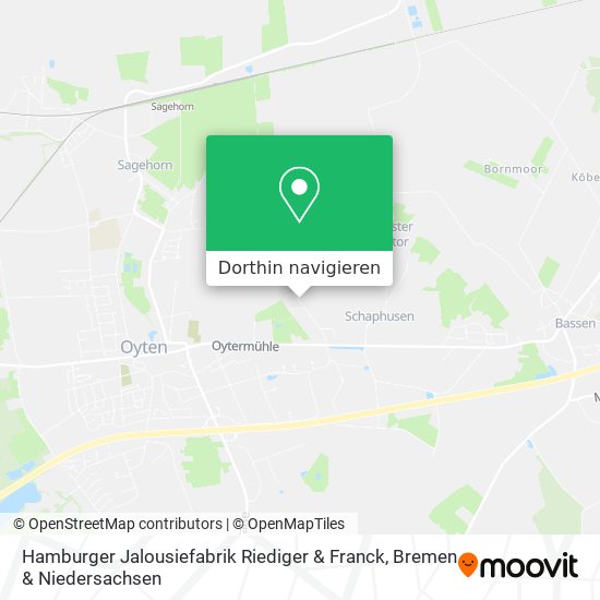 Hamburger Jalousiefabrik Riediger & Franck Karte