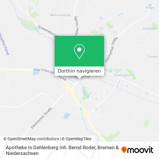 Apotheke In Gehlenberg Inh. Bernd Roder Karte