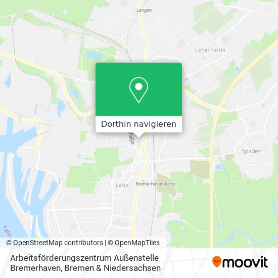 Arbeitsförderungszentrum Außenstelle Bremerhaven Karte