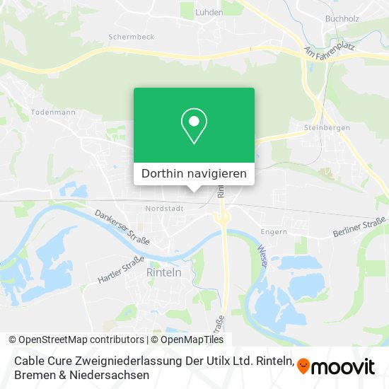 Cable Cure Zweigniederlassung Der Utilx Ltd. Rinteln Karte