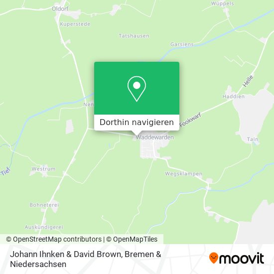Johann Ihnken & David Brown Karte
