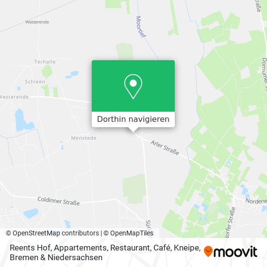 Reents Hof, Appartements, Restaurant, Café, Kneipe Karte