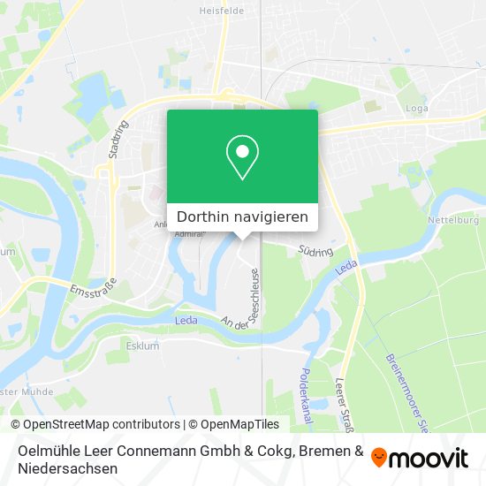 Oelmühle Leer Connemann Gmbh & Cokg Karte