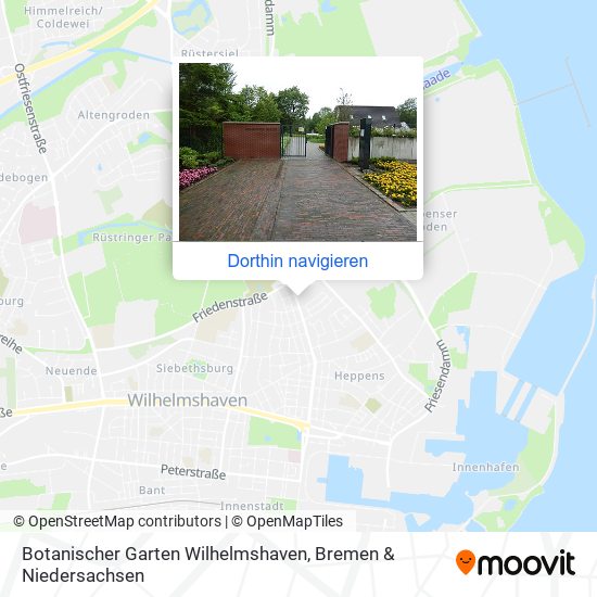 Botanischer Garten Wilhelmshaven Karte