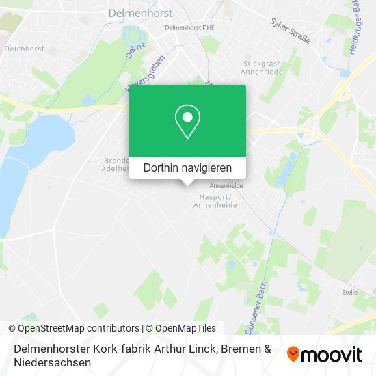 Delmenhorster Kork-fabrik Arthur Linck Karte