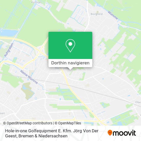 Hole-in-one Golfequipment E. Kfm. Jörg Von Der Geest Karte